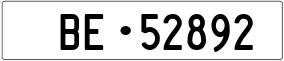 Trailer License Plate